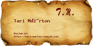 Tari Márton névjegykártya