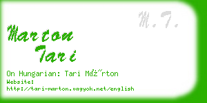 marton tari business card